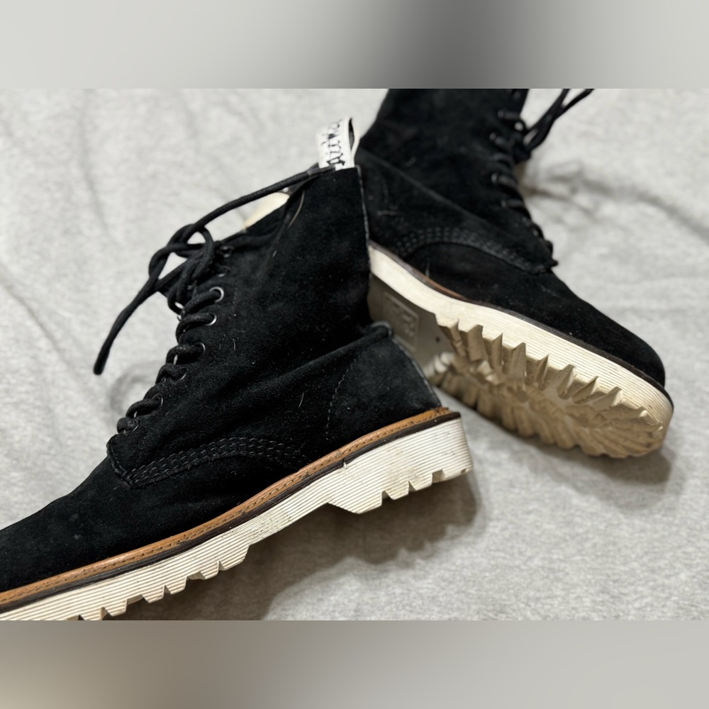 Dr. Martens Black and White Combat Boots